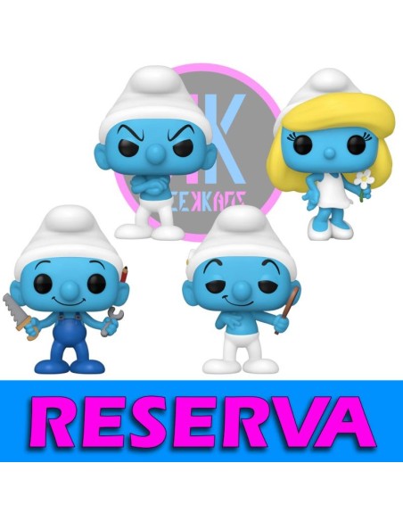 4-PACK - THE SMURFS - SMURFETTE 1516, VANITY SMURF 1517, GROUCHY SMURF 1518, HANDY SMURF 1519 4-PACK - THE SMURFS - SMURFETTE 1516, VANITY SMURF 1517, GROUCHY SMURF 1518, HANDY SMURF 1519