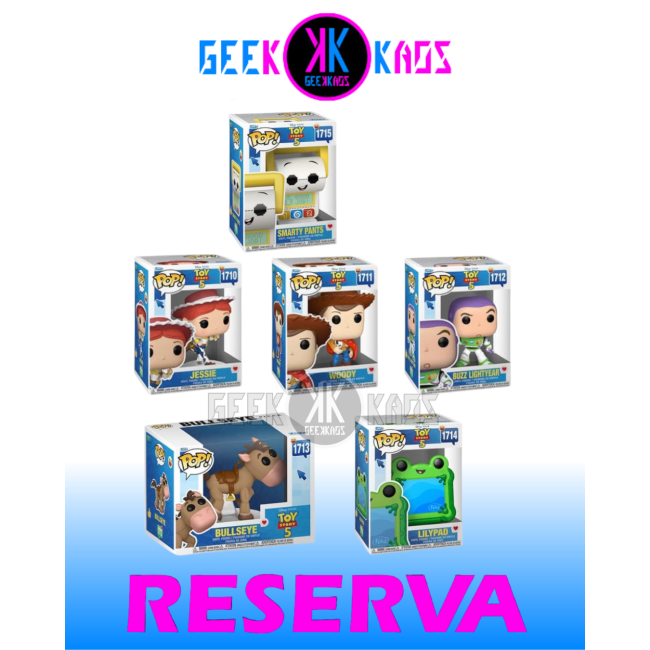6-PACK FUNKO POP! - TOY STORY - JESSIE 1710, WOODY 1711, BUZZ 1712, BULLSEYE 1713, LILYPAD 1714, SMARTY PANTS 1715