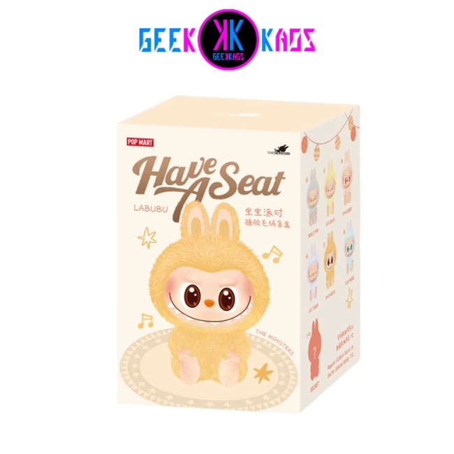 POP MART - THE MONSTERS - HAVE A SEAT SERIES- VINYL PLUSH PENDANT BLIND BOX - 15 CM