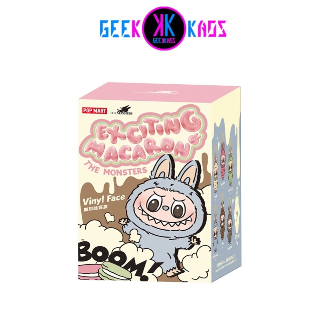 POP MART - THE MONSTERS - EXCITING MACARON SERIES- VINYL FACE BLIND BOX - 17 CM
