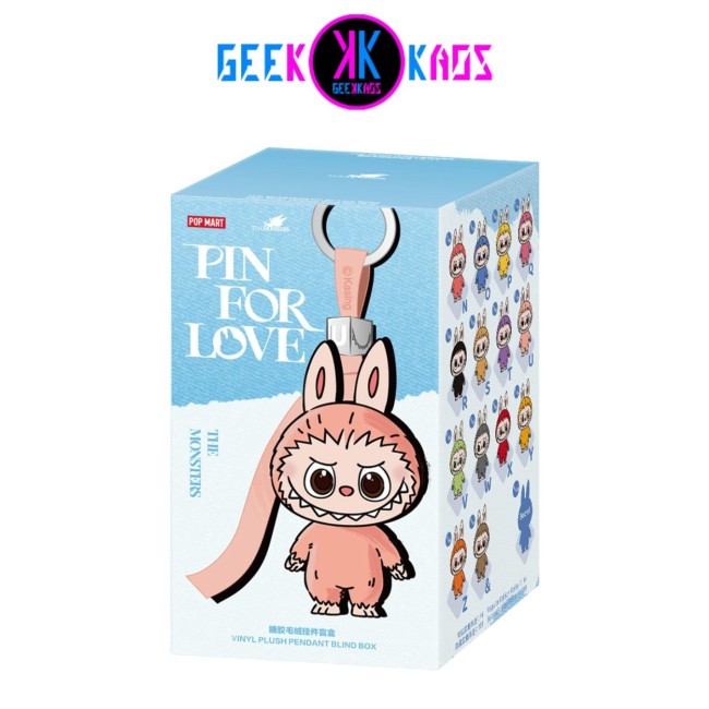 POP MART - THE MONSTERS - PIN FOR LOVE SERIES- VINYL PLUSH PENDANT BLIND BOX (N-Z) - 10.5 CM