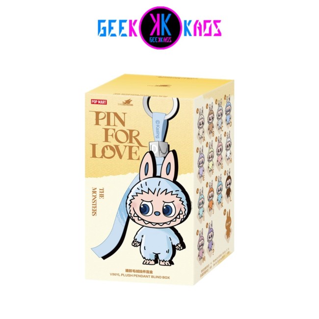 POP MART - THE MONSTERS - PIN FOR LOVE SERIES- VINYL PLUSH PENDANT BLIND BOX (A-M) - 10.5 CM