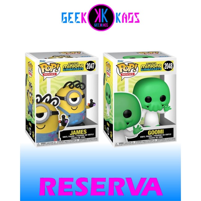 2-PACK - FUNKO POP! MINIONS & MONSTERS - JAMES 2047, GOOMI 2048