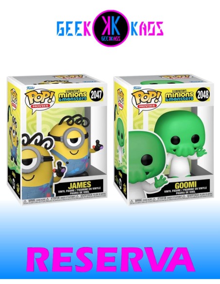 2-PACK - FUNKO POP! MINIONS & MONSTERS - JAMES 2047, GOOMI 2048