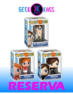 3-PACK - FUNKO POP! PHINEAS AND FERB - CANDACE 1751, DR. DOOFENSHMIRTZ 1752, VANESSA 1753