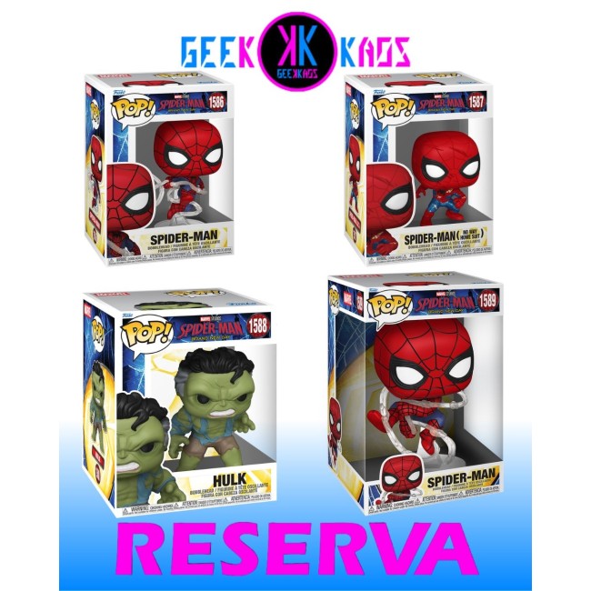 4-PACK - FUNKO POP! SPIDER-MAN: BRAND NEW DAY - SPIDER-MAN 1586, SPIDER-MAN 1587, HULK 1588, SPIDER-MAN 1589
