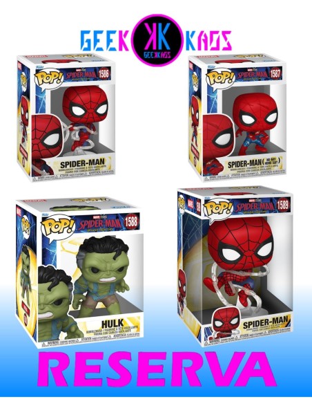 4-PACK - FUNKO POP! SPIDER-MAN: BRAND NEW DAY - SPIDER-MAN 1586, SPIDER-MAN 1587, HULK 1588, SPIDER-MAN 1589