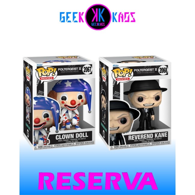 2-PACK - FUNKO POP! POLTERGEIST II: THE OTHER SIDE - CLOWN DOLL 2067, REVEREND KANE 2068