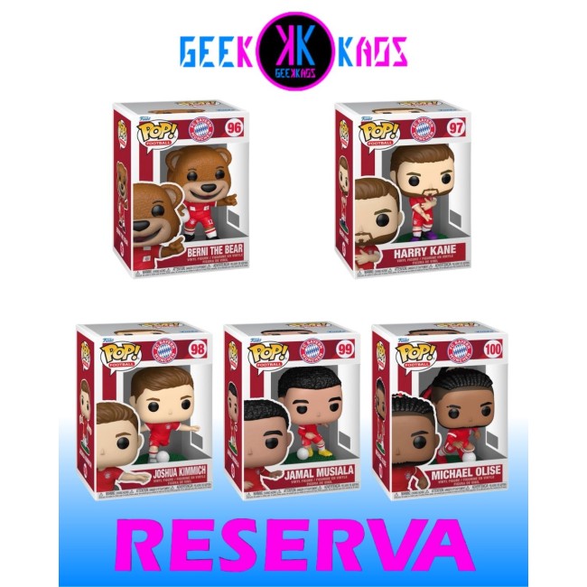 5-PACK - FUNKO POP! FC BAYERN MUNCHEN - BERNI THE BEAR 96, HARRY KANE 97, JOSHUA KIMMICH 98, JAMAL MUSIALA 99, MICHAEL OLISE 100