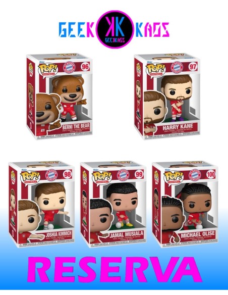 5-PACK - FUNKO POP! FC BAYERN MUNCHEN - BERNI THE BEAR 96, HARRY KANE 97, JOSHUA KIMMICH 98, JAMAL MUSIALA 99, MICHAEL OLISE 100