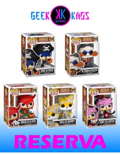 5-PACK - FUNKO POP! - SONIC THE HEDGEHOG - AMY 1275, KNUCKLES 1276, TAILS 1277, SONIC 1278, DR.EGGMAN 1279