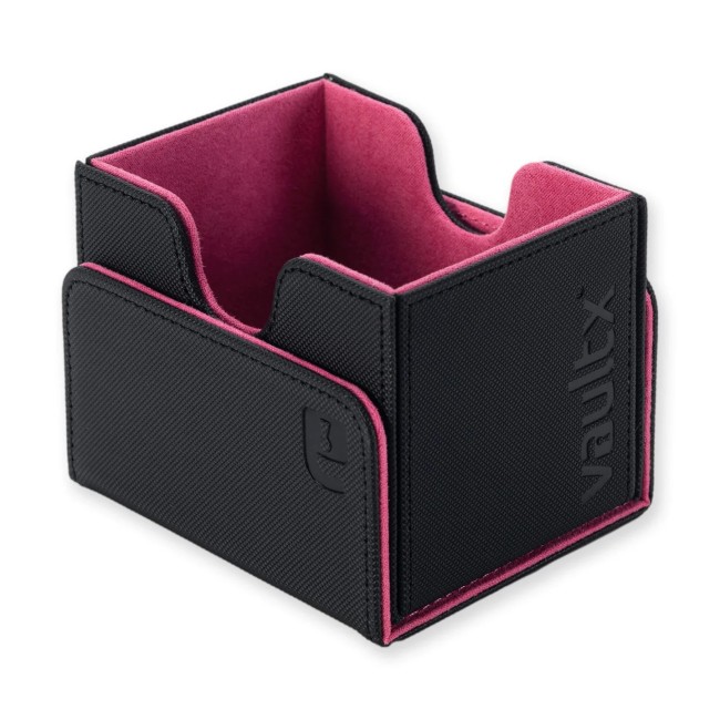 DECK BOX TCG - BLACK / ELECTRIC PINK - 100+ CARTAS - VAULT X