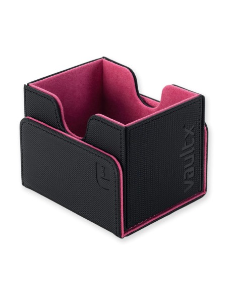 DECK BOX TCG - BLACK / ELECTRIC PINK - 100+ CARTAS - VAULT X