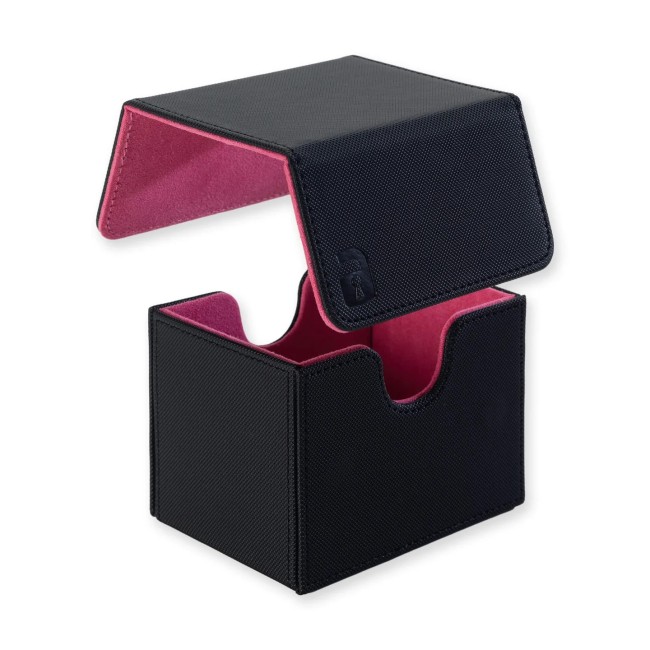 DECK BOX TCG - BLACK / ELECTRIC PINK - 100+ CARTAS - VAULT X