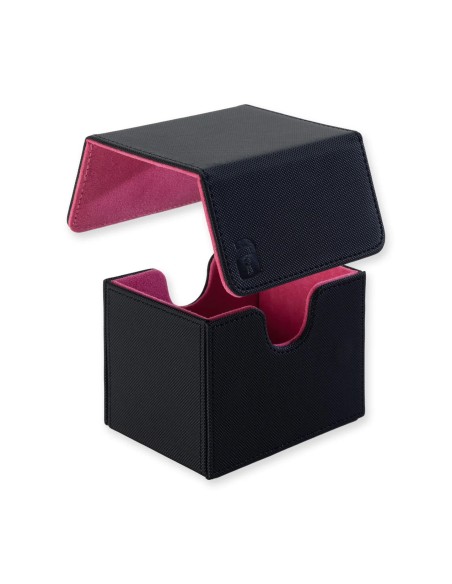 DECK BOX TCG - BLACK / ELECTRIC PINK - 100+ CARTAS - VAULT X