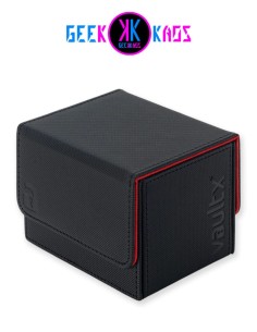 DECK BOX TCG - BLACK / ELECTRIC RED - 100+ CARTAS - VAULT X
