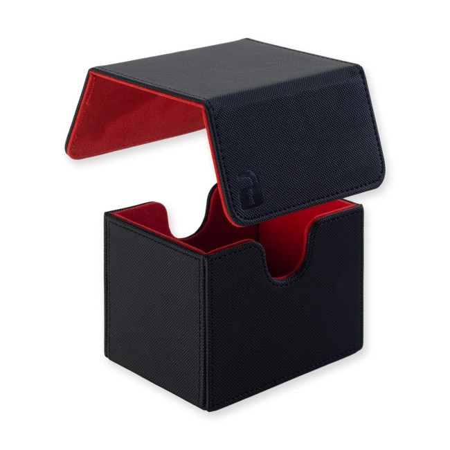 DECK BOX TCG - BLACK / ELECTRIC RED - 100+ CARTAS - VAULT X