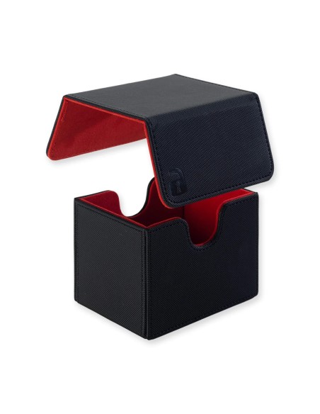 DECK BOX TCG - BLACK / ELECTRIC RED - 100+ CARTAS - VAULT X