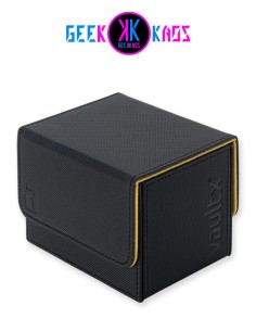 DECK BOX TCG - BLACK / ELECTRIC YELLOW - 100+ CARTAS - VAULT X
