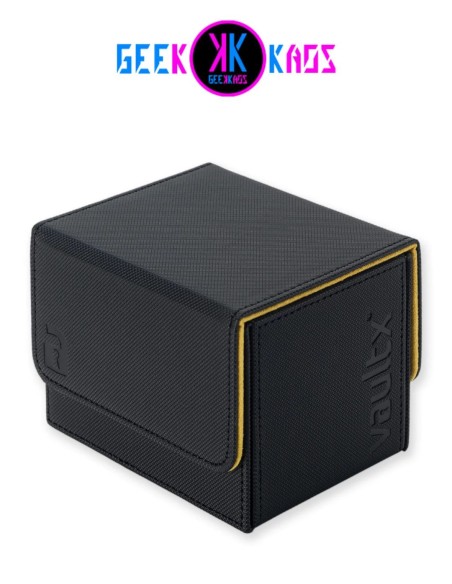 DECK BOX TCG - BLACK / ELECTRIC YELLOW - 100+ CARTAS - VAULT X