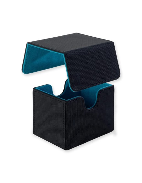 DECK BOX TCG - BLACK / ELECTRIC BLUE - 100+ CARTAS - VAULT X
