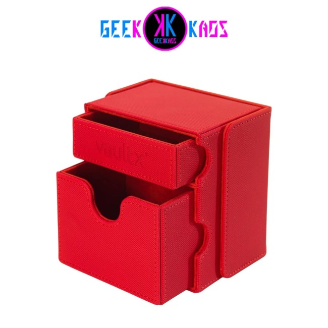 DECK BOX TCG - GAME BOX - FIRE RED - 100+ CARTAS - VAULT X
