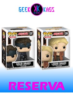 2-PACK - FUNKO POP! - METAL GEAR SOLID - LIQUID SNAKE 1296, SOLID SNAKE 1297