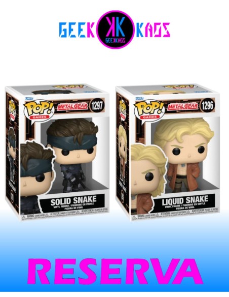 2-PACK - FUNKO POP! - METAL GEAR SOLID - LIQUID SNAKE 1296, SOLID SNAKE 1297