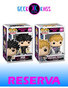 2-PACK - FUNKO POP! MOB PSYCHO 100 - MOB 2406, ARATAKA REIGEN 2407