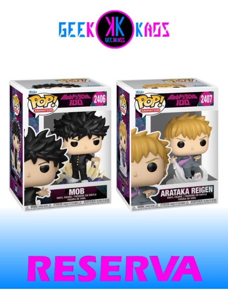 2-PACK - FUNKO POP! MOB PSYCHO 100 - MOB 2406, ARATAKA REIGEN 2407