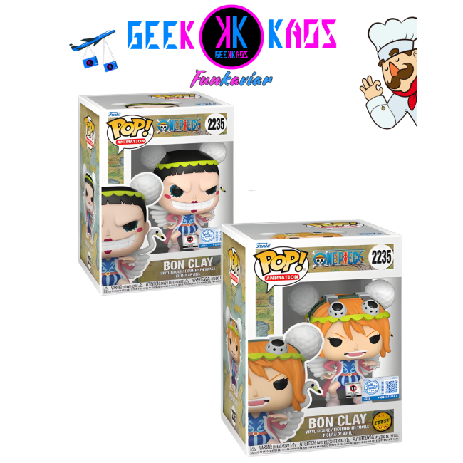 FUNKO POP! - ONE PIECE - BON CLAY 2235 BUNDLE (CHALICE PRE-RELEASE STICKER)
