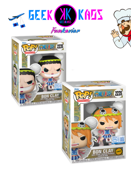 FUNKO POP! - ONE PIECE - BON CLAY 2235 BUNDLE (CHALICE PRE-RELEASE STICKER)