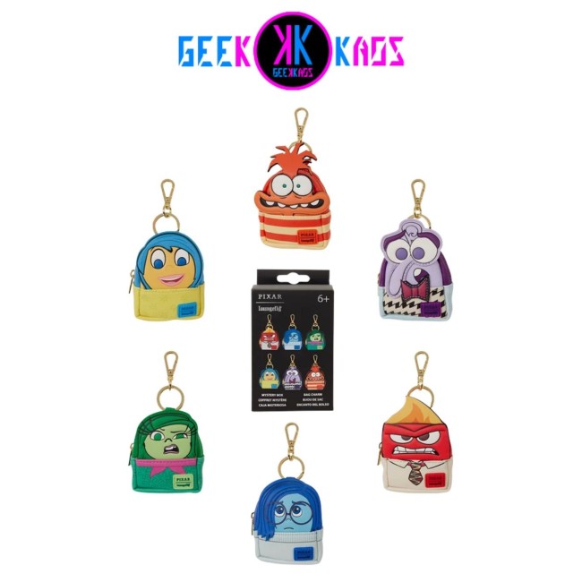 BLIND BOX - INSIDE OUT - MINI MOCHILA LLAVERO MYSTERY - LOUNGEFLY