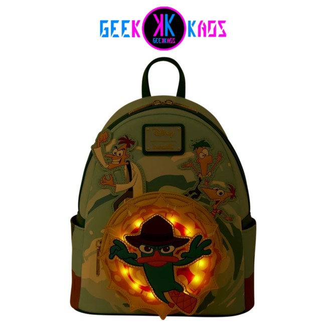 MINI MOCHILA - PHINEAS & FERB (GLOW) - LOUNGEFLY