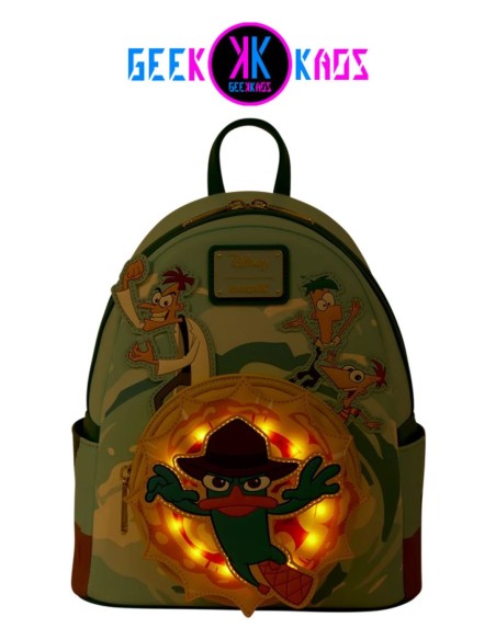 MINI MOCHILA - PHINEAS & FERB (GLOW) - LOUNGEFLY