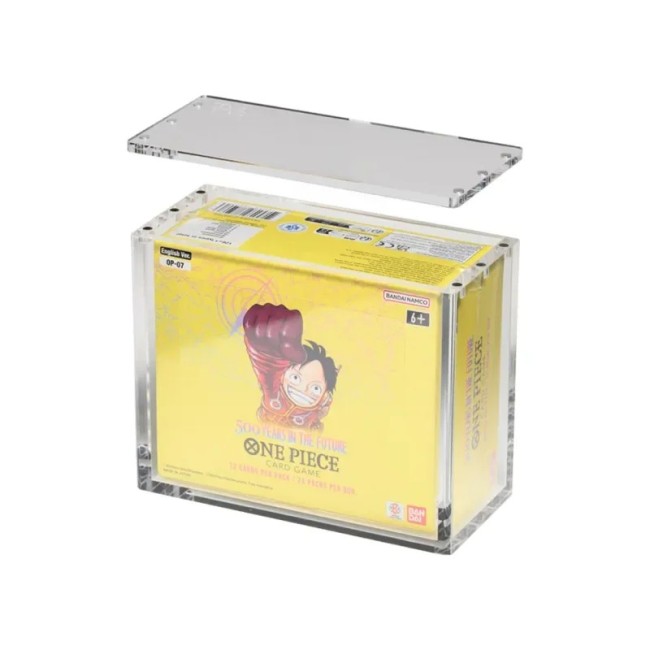 PROTECTOR TCG - ONE PIECE - PROTECTOR BOOSTER BOX METRACRILATO Y CIERRE IMANTADO (+OP04) - THE ACRYLIC BOX