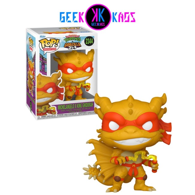 FUNKO POP! - TEENAGE MUTANT NINJA TURTLES X GODZILLA - MICHELANGELO X KING GHIDORAH 2344