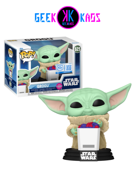 FUNKO POP! - STAR WARS -  GROGU 825 (SE) (FLOCKED)