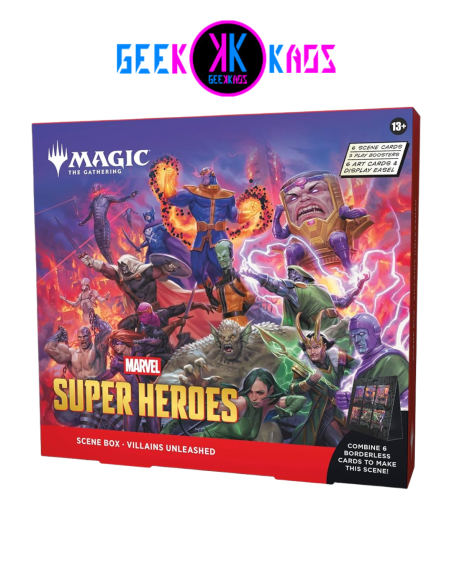 MAGIC: THE GATHERING - SUPER HEROES - SCENE BOX DISPLAY - VILLAINS UNLEASHED - INGLES