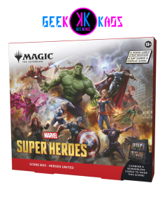 MAGIC: THE GATHERING - SUPER HEROES - SCENE BOX DISPLAY - HEROES UNITED - INGLES