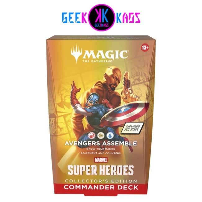 MAGIC: THE GATHERING - MARVEL HEROES - AVENGERS ASSEMBLE COMMANDER DECK, COLLECTOR´S EDITION - INGLES