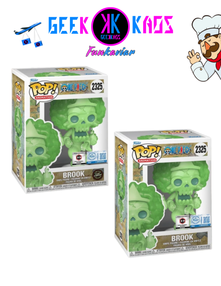 FUNKO POP! - ONE PIECE - BROOK 2325 BUNDLE (CHALICE PRE-RELEASE STICKER)