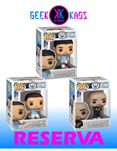 3-PACK - FUNKO POP! - MANCHESTER CITY - OMAR MARMOUSH 104, RODRI 105, PEP GUARDIOLA 106
