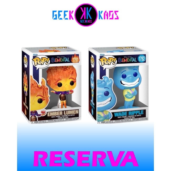 2-PACK - FUNKO POP! ELEMENTAL - EMBER LUMEN 1791, WADE RIPPLE 1792