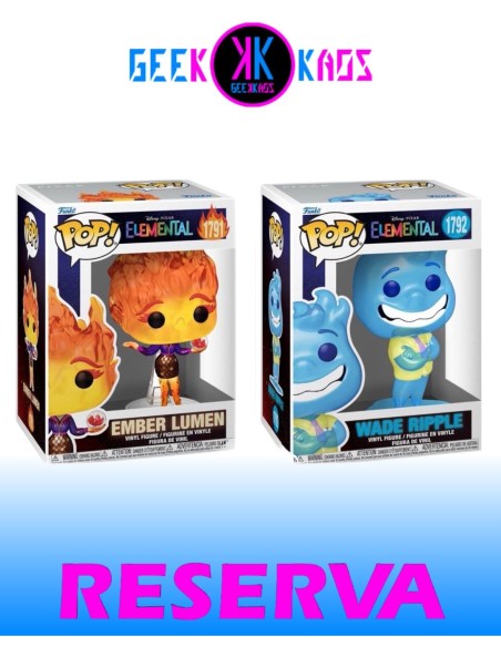 2-PACK - FUNKO POP! ELEMENTAL - EMBER LUMEN 1791, WADE RIPPLE 1792