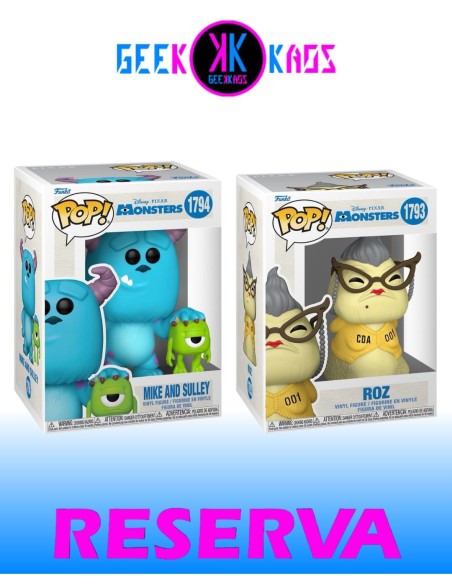 2-PACK - FUNKO POP! MONSTERS - ROZ 1793, MIKE AND SULLEY 1794