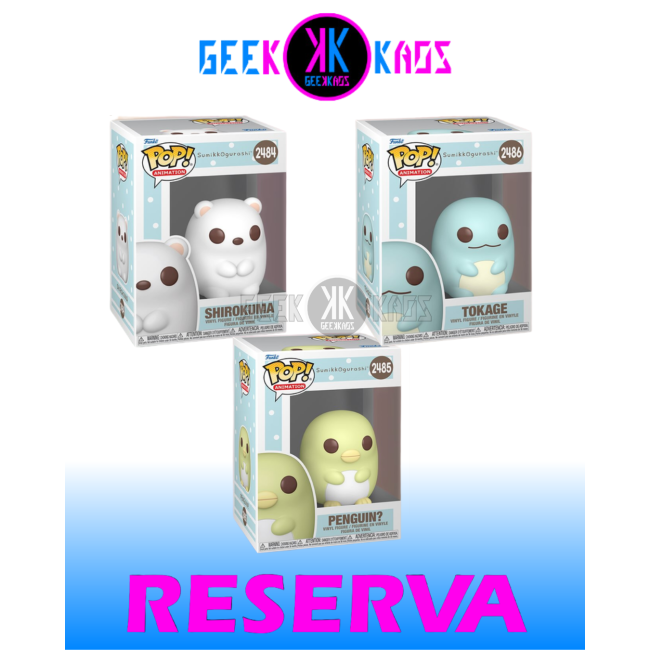3-PACK - SUMIKKOGURASHI - SHIROKUMA 2484, PEGUIN 2485, TOKAGE 2486