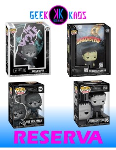 4-PACK - FUNKO POP! MONSTERS - FRANKENSTEIN 2141, WOLFMAN 2148, FRANKENSTEIN 26, WOLFMAN 26