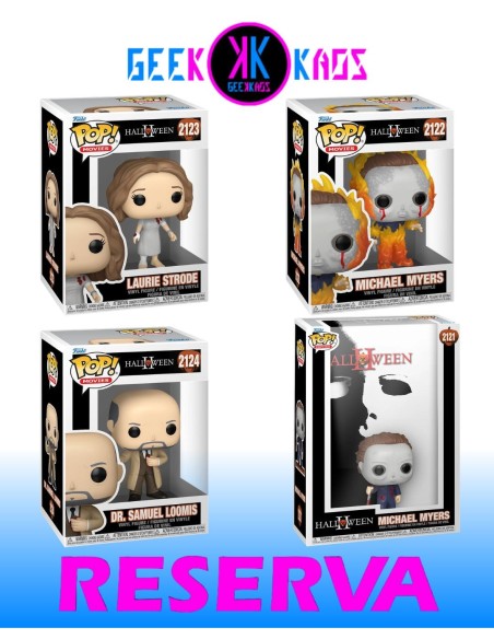 4-PACK - FUNKO POP! HALLOWEEN II - MICHAEL MYERS 2121, MICHAEL MYERS 2122, LAURIE STRODE 2123, DR. SAMUEL LOOMIS 2124