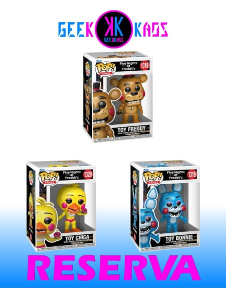 3-PACK - FUNKO POP! FIVE NIGHTS AT FREDDY´S - TOY FREDDY 1318, TOY BONNIE 1319, TOY CHICA 1320